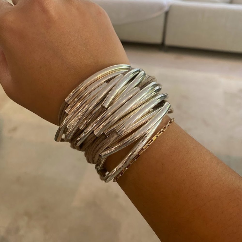 Gillian Julius Silver Multi-strand Bracelet